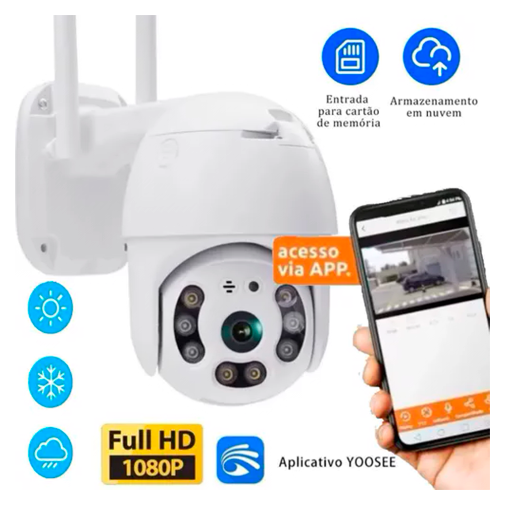 Camera Giratoria Wifi Externa Speed Dome Zoom MadeiraMadeira