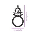 Ver imagem 2 de Porta Guardanapo Árvore de Natal Kit com 4 Peças 4,5cmx8,5cm - Cria Arte Laser Rosa Claro