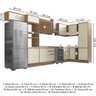 Cozinha Modulada de Canto Herval Ten, 15 Peças e Tampos 100% MDF, 521 cm - 14