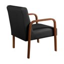 Ver imagem 4 de Kit 2 Poltronas Conjunto Cadeiras Moderna Braço Madeira Anita Preto 200