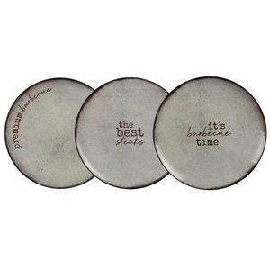 Conjunto 6 Pratos Churrasco Rustic 28cm Sortido Porcelana Tr