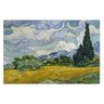 Quadro Campo de Trigo com Ciprestes de Vincent Van Gogh - Tela Única - 120 x 90 cm - Branca - 2