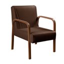 Ver imagem 2 de Kit 2 Poltronas Conjunto Cadeiras Moderna Braço Madeira Anita