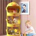 Ver imagem 2 de Estante Infantil Caixa Organizadora Bau Brinquedos Porta Treco com Rodas Armario Gavetas Carrinho