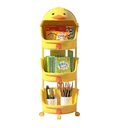 Ver imagem 1 de Estante Infantil Caixa Organizadora Bau Brinquedos Porta Treco com Rodas Armario Gavetas Carrinho