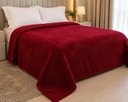 Ver imagem 1 de Cobertor Queen Flanel Elegance Bordo