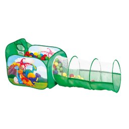 Piscinão de Bolinhas com Cesta de Basquete e Túnel 3 em 1 Dinossauros - 1