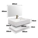 Ver imagem 2 de Bancada de Porcelanato C/ Cuba de Cerâmica + Espelho com Led