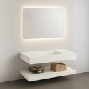 Ver imagem 7 de Bancada de Porcelanato C/ Cuba de Cerâmica + Espelho com Led