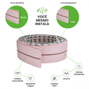 Ver imagem 3 de Painel Ripado Laminado de Eva Autocolante Flexível Rolo 10m Rosa