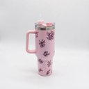 Ver imagem 2 de Copo Térmico Ms-931 1200ml com Estampas Florais - Aço Inox com Tampa Emborrachada:Floral Variado