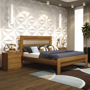Cama Casal Safira Cinamomo Off White Flex Tcil Móveis