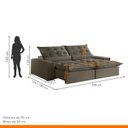 Ver mais imagens de Sofá Retrátil e Reclinável com Catraca Blindada 230cm Montano