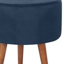 Ver imagem 4 de Puff Puf Redondo Pes Palito 44x40cm Suede Azul Marinho MPassos