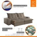 Ver imagem 6 de Sofá Retrátil e Reclinável com Catraca Blindada 290cm Dubai