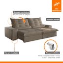 Ver imagem 3 de Sofá Retrátil e Reclinável com Catraca Blindada 290cm Dubai