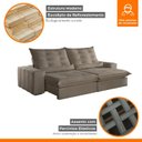 Ver imagem 4 de Sofá Retrátil e Reclinável com Catraca Blindada 290cm Dubai