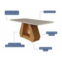 Ver imagem 4 de Mesa Sala Ágata 130 + 4 Cad Maia Cinamomo/Bege Cimol