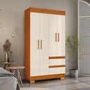 Ver imagem 3 de Guarda Roupa Acp Maya 4 Portas com Pés - Cinamomo/off White