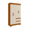 Guarda Roupa Acp Maya 4 Portas com Pés - Cinamomo/off White - 1