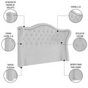 Ver imagem 3 de Cabeceira Cama Box Casal Queen 160cm Antibes P02 Boucle Branco - Mpozenato