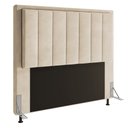 Ver imagem 1 de Cabeceira Opala para Cama Box Queen 160 Cm Suede Bege - D’Rossi