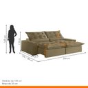 Ver mais imagens de Sofá Retrátil e Reclinável com Catraca Blindada 250cm Montano