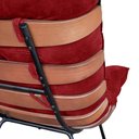 Ver imagem 5 de Kit Puff + Poltrona Decorativa Costela Suede Vermelho Dominic Decor