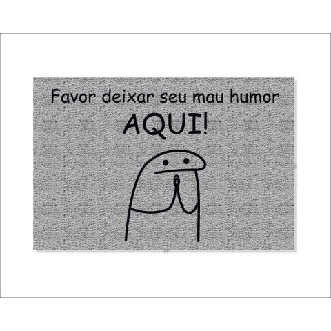 Tapete Capacho Flork Favor Deixar Seu Mau Humor Aqui