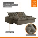 Ver imagem 5 de Sofá Retrátil e Reclinável com Catraca Blindada 250cm Montano