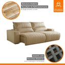 Ver imagem 3 de Sofá Retrátil e Reclinável com Catraca Blindada 210cm Palermo