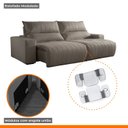 Ver imagem 7 de Sofá Retrátil e Reclinável com Catraca Blindada 210cm Palermo