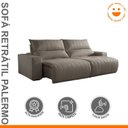 Ver imagem 2 de Sofá Retrátil e Reclinável com Catraca Blindada 210cm Palermo