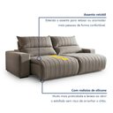 Ver imagem 5 de Sofá Retrátil e Reclinável com Catraca Blindada 210cm Palermo Veludo Jolie/Cinza
