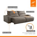 Ver imagem 3 de Sofá Retrátil e Reclinável com Catraca Blindada 210cm Palermo