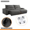 Ver imagem 7 de Sofá Retrátil e Reclinável com Catraca Blindada 210cm Palermo