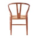 Ver imagem 6 de Kit com 4 Cadeiras para Sala de Jantar Madeira Maciça Wishbone Marrom/Escura