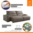 Ver imagem 6 de Sofá Retrátil e Reclinável com Catraca Blindada 250cm Palermo