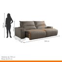 Ver mais imagens de Sofá Retrátil e Reclinável com Catraca Blindada 250cm Palermo