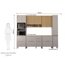 Ver imagem 3 de Cozinha Completa 6 Peças com Tampo 100 Mdf Lumina Luciane Móveis