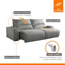 Ver imagem 3 de Sofá Retrátil e Reclinável com Catraca Blindada 250cm Palermo