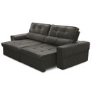Ver imagem 6 de Sofá Retrátil Reclinável para Sala 3 Lugares 210cm Samir F04 Veludo Marrom Escuro - Lyam Decor