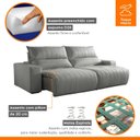 Ver imagem 6 de Sofá Retrátil e Reclinável com Catraca Blindada 290cm Palermo