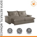 Ver imagem 2 de Sofá Retrátil e Reclinável com Catraca Blindada 200cm Mônaco