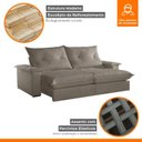 Ver imagem 4 de Sofá Retrátil e Reclinável com Catraca Blindada 200cm Mônaco