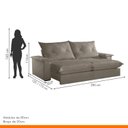 Ver mais imagens de Sofá Retrátil e Reclinável com Catraca Blindada 200cm Mônaco