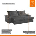 Ver imagem 5 de Sofá Retrátil e Reclinável com Catraca Blindada 200cm Mônaco