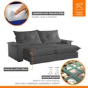 Ver imagem 6 de Sofá Retrátil e Reclinável com Catraca Blindada 200cm Mônaco