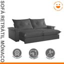 Ver imagem 2 de Sofá Retrátil e Reclinável com Catraca Blindada 200cm Mônaco