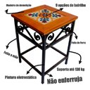 Ver imagem 5 de Banco de Ferro e Madeira Rústico com Ladrilho Hidráulico Azulejo Ladrilho B1